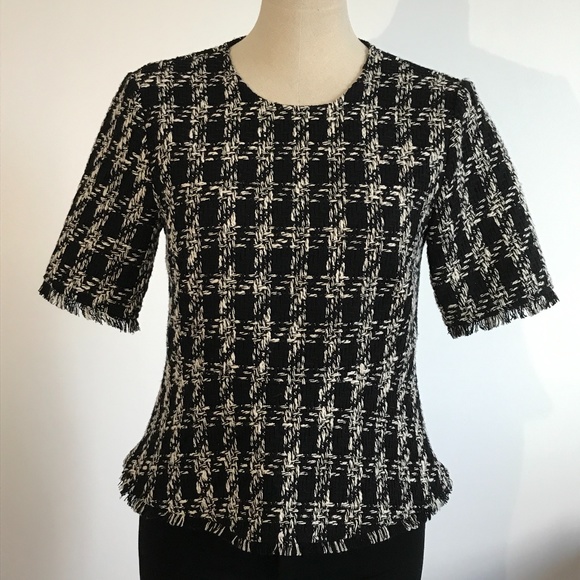 Zara Woman short sleeve tweed top  - S - Picture 6 of 9